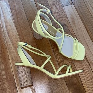 Dolce Vita yellow sandal heels